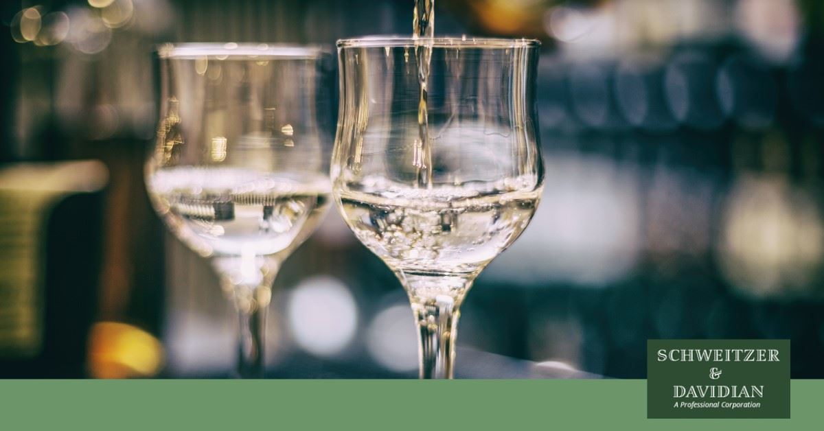 two glasses of white wine